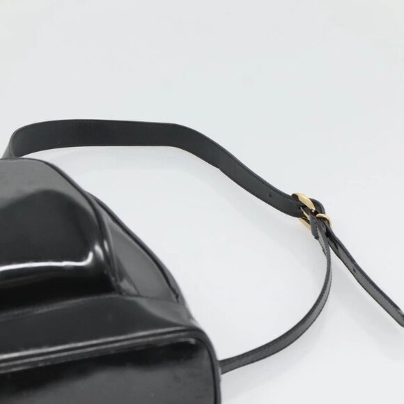 GUCCI Bamboo Body Bag Patent leather Black Gold - Picture 7 of 16